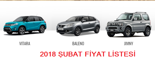 Suzuki 2018 Şubat Fiyat Listesi ve Kampanya Detayları